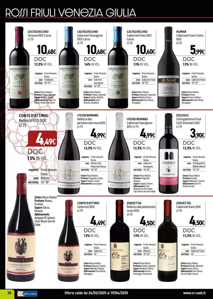 Carta Vini Primavera-Estate 2025 da 24 marzo a 19 aprile di 2025 - Pagina del volantino 20