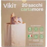 VIKIT 20 SACCHI CARTAMORE COLORE AVANA FORMATO MEDIO 17x10xH35 6 LT