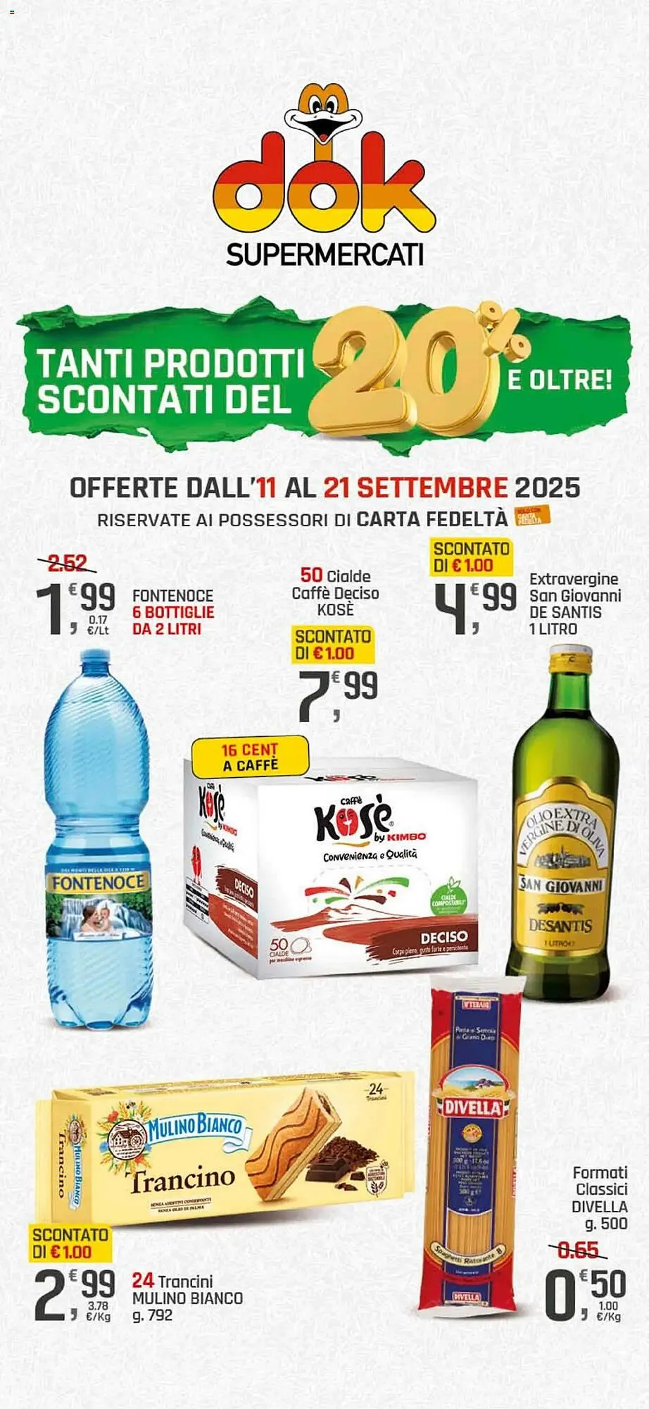 Volantino Supermercati Dok da 11 settembre a 21 settembre di 2025 - Pagina del volantino 1