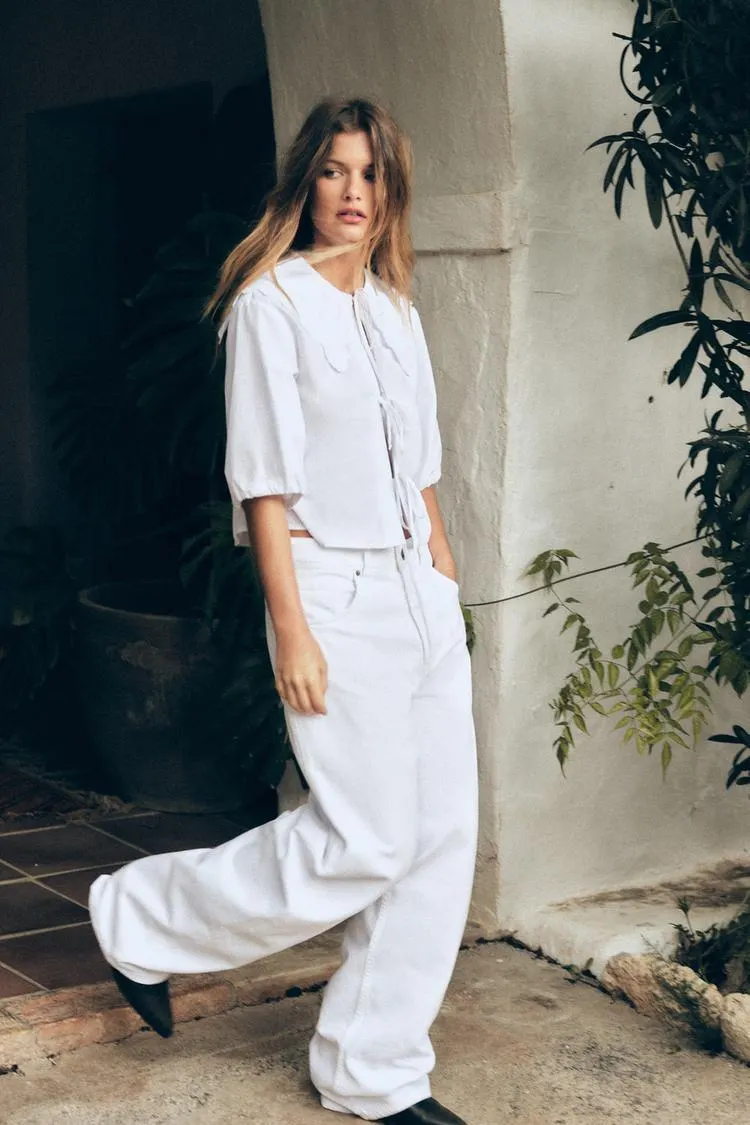 CAMICIA POPELINE COLLETTO PETER PAN