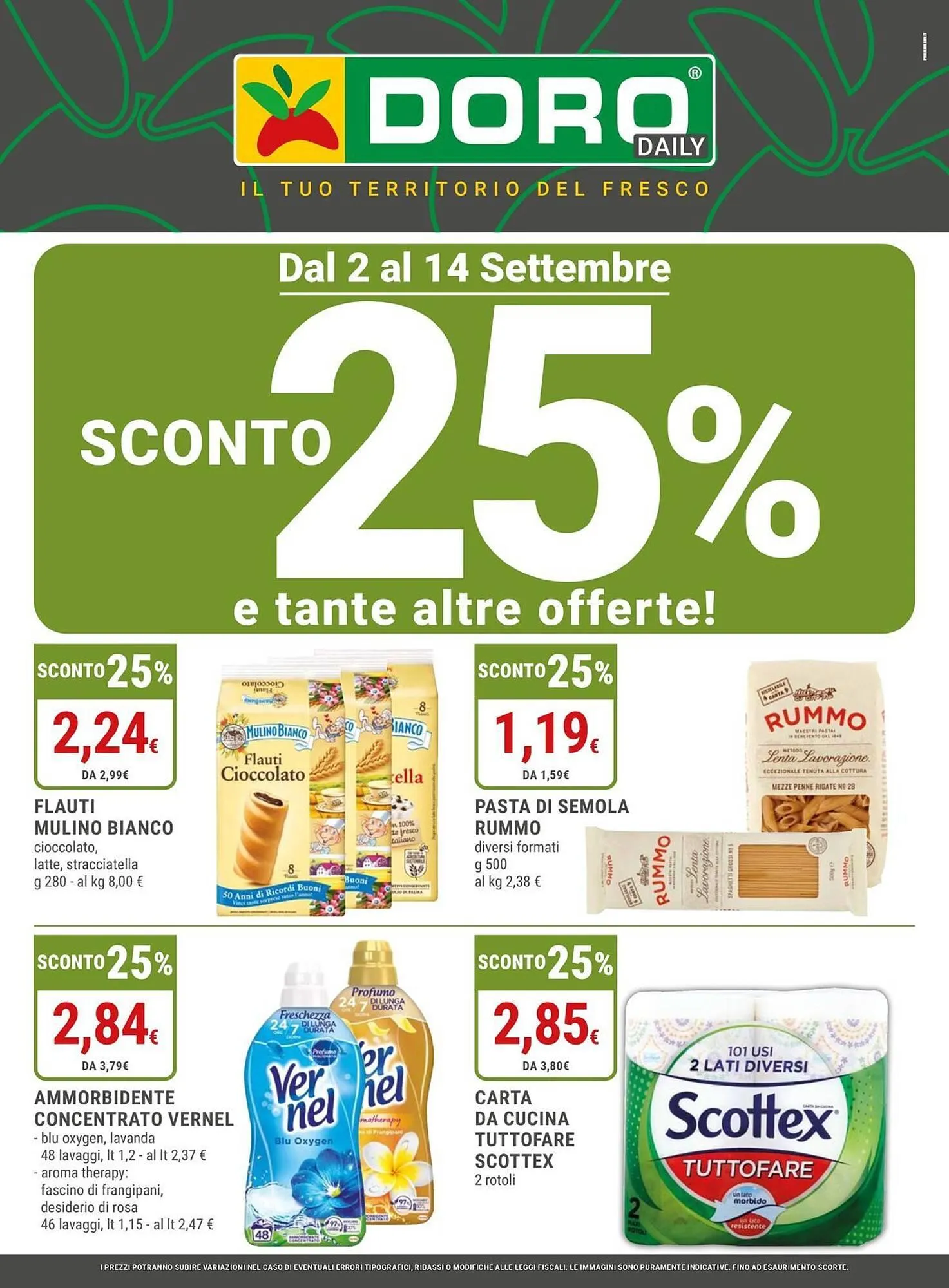volantino Doro Daily da 2 settembre a 14 settembre di 2025 - Pagina del volantino 1