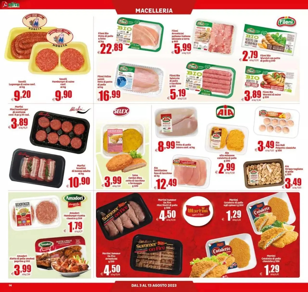 Volantino Elite Supermercati da 3 agosto a 13 agosto di 2023 - Pagina del volantino 14