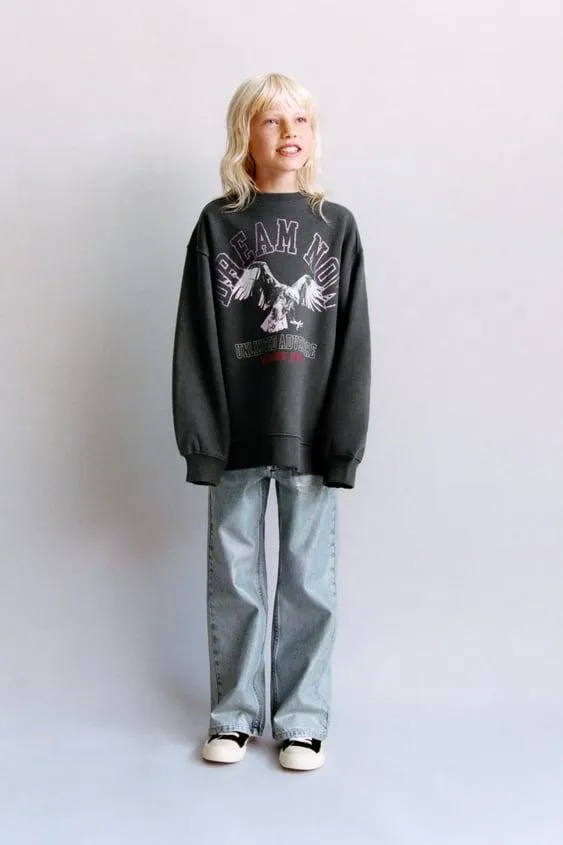 FELPA AQUILA CON BRILLANTINI