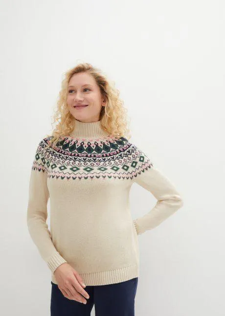 Maglione norvegese a collo alto