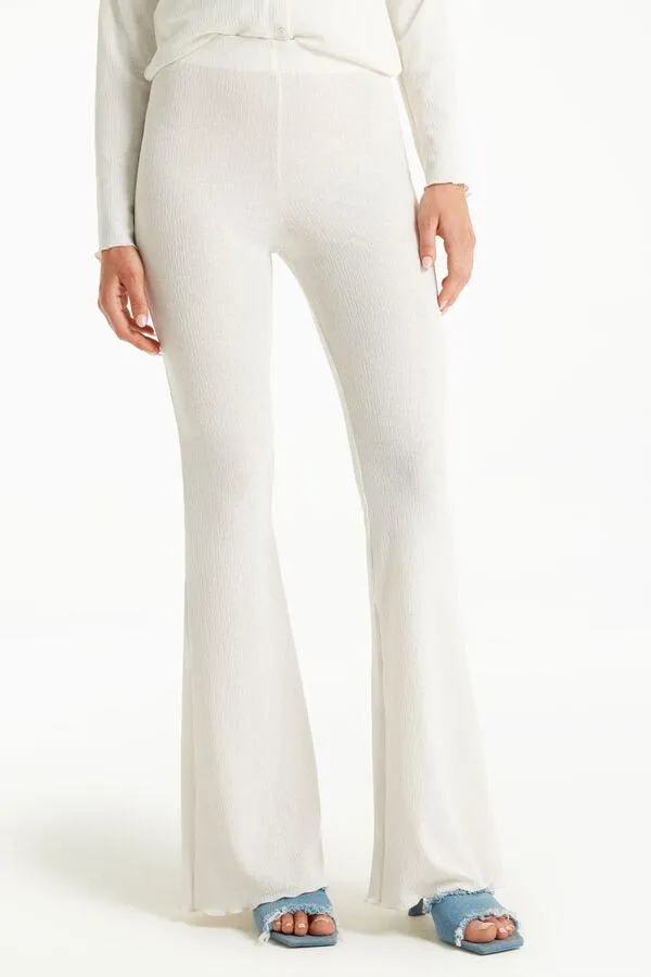 Pantalone Flare in Crepe