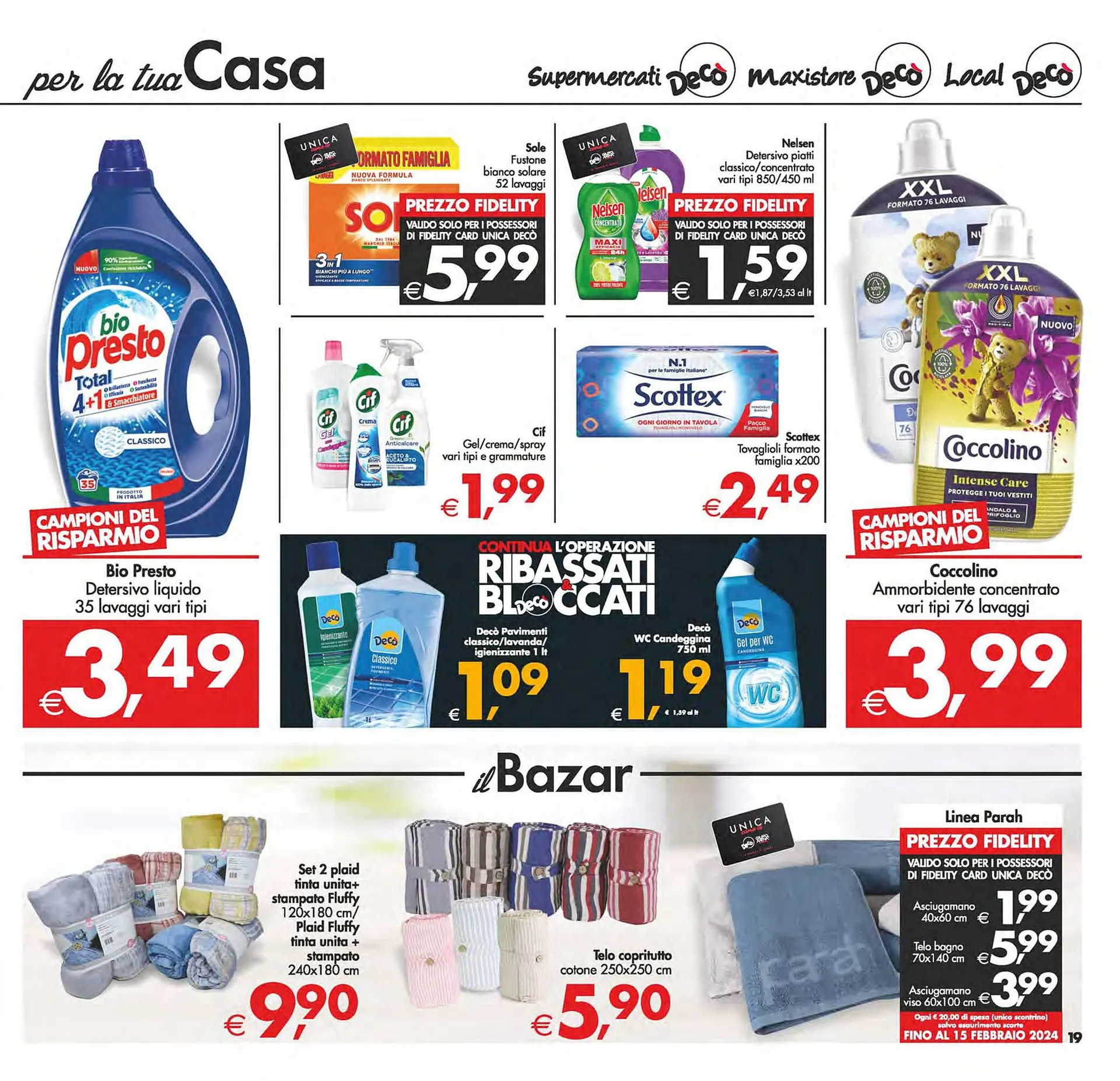 Volantino Deco Supermercati da 5 gennaio a 15 gennaio di 2024 - Pagina del volantino 19