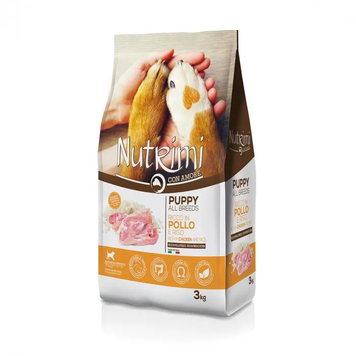 Nutrimi crocchette per cani cuccioli al pollo 3 kg