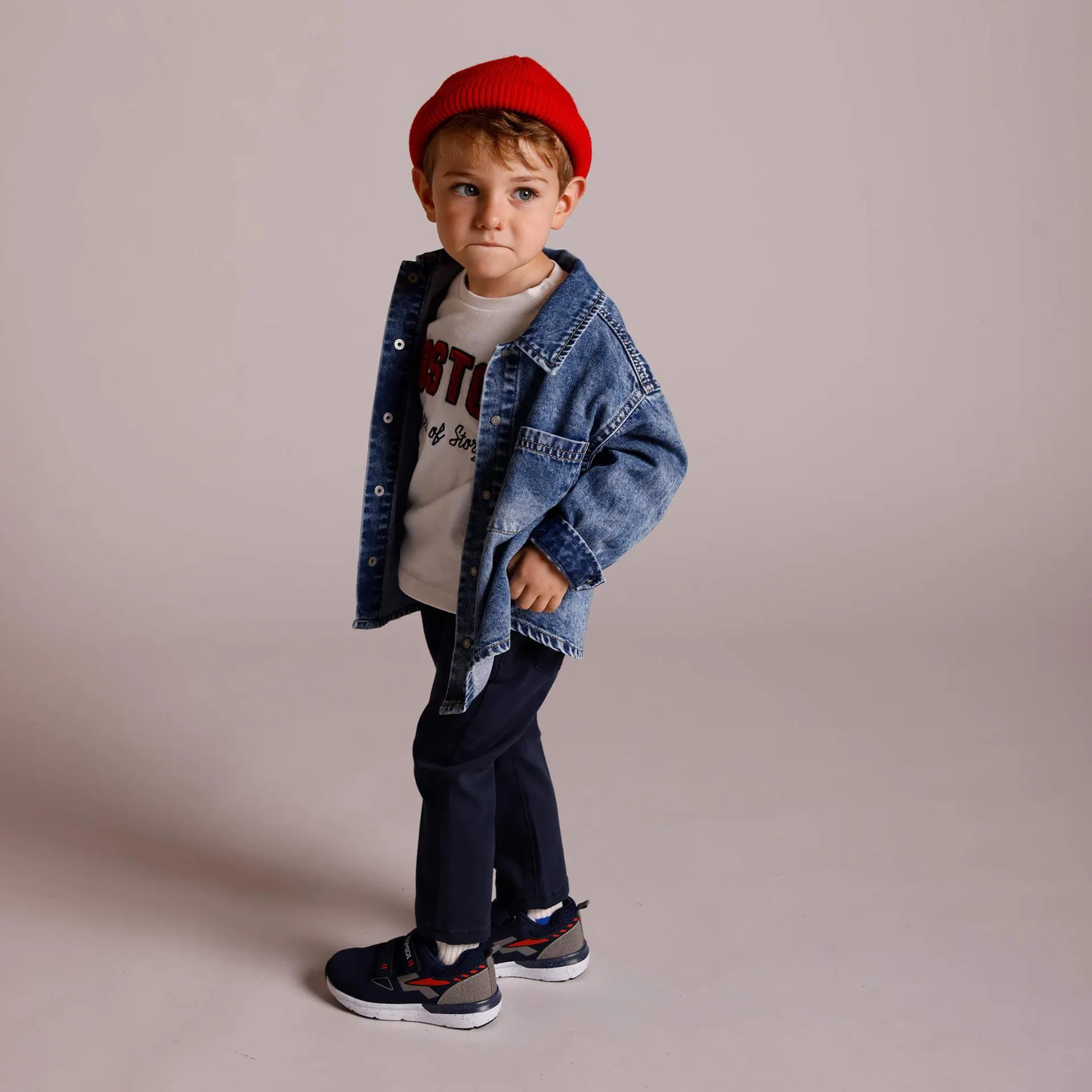 Camicia in jeans da bambino, blu