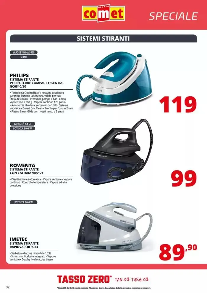 Speciale Piccoli Elettrodomestici! da 17 aprile a 7 maggio di 2025 - Pagina del volantino 32