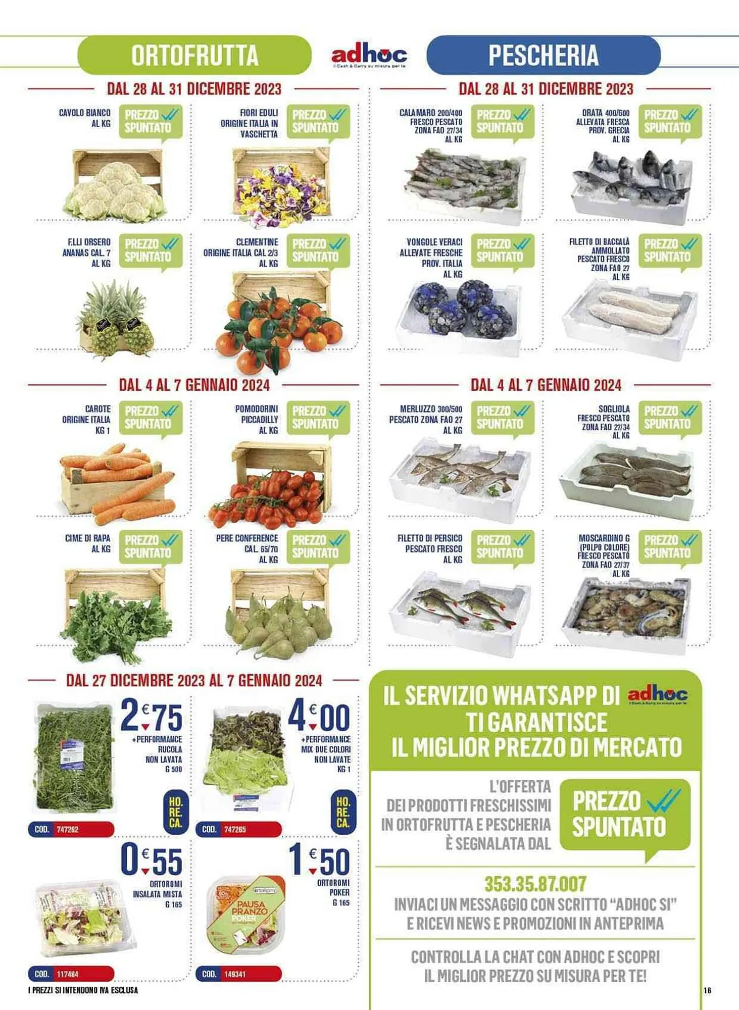 Volantino Adhoc da 27 dicembre a 7 gennaio di 2024 - Pagina del volantino 16