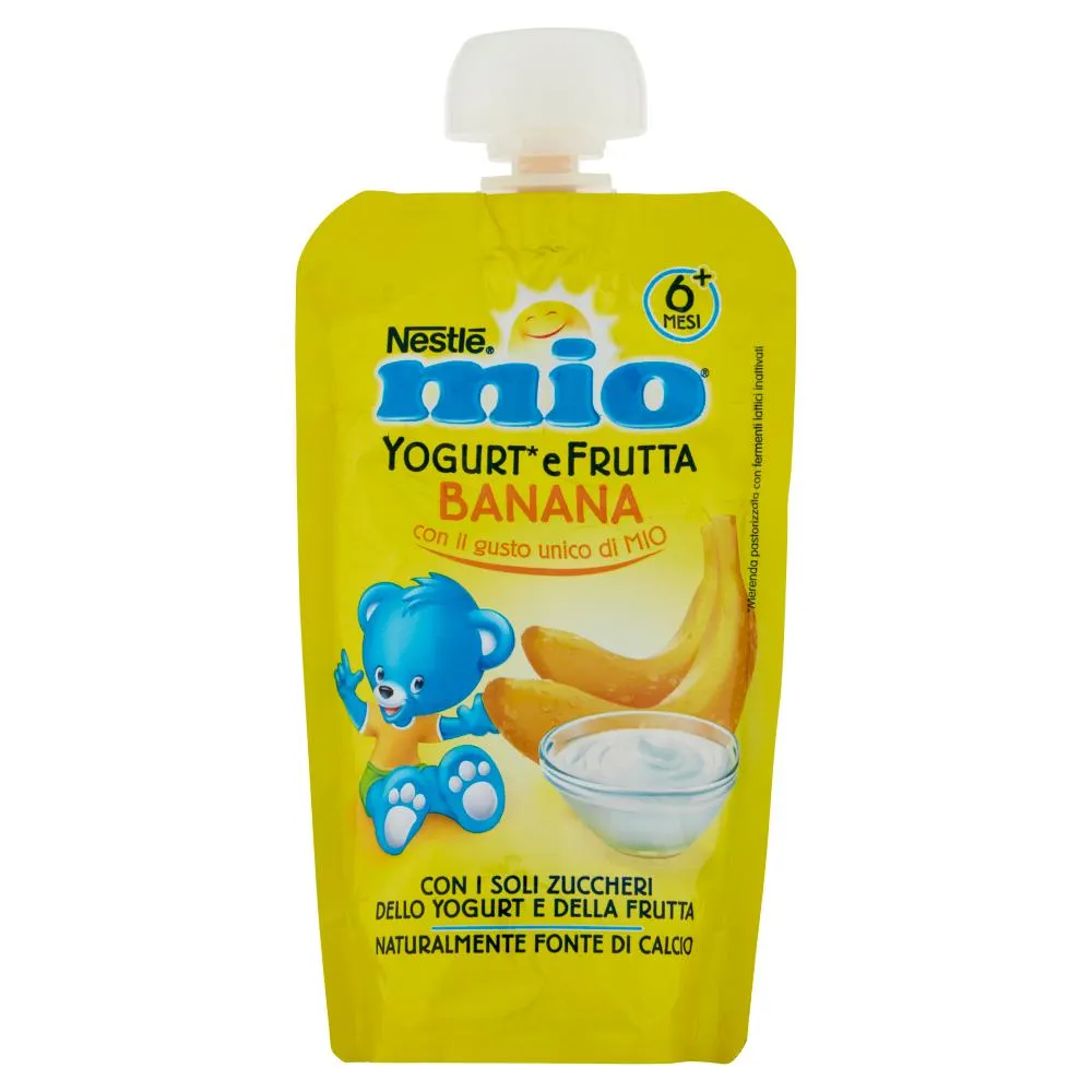 NESTLÉ MIO Merenda da spremere Yogurt e Frutta Banana pouch 100 g