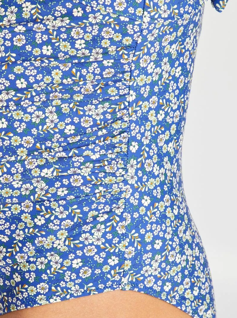 Costume da bagno premaman con stampa floreale - BLU