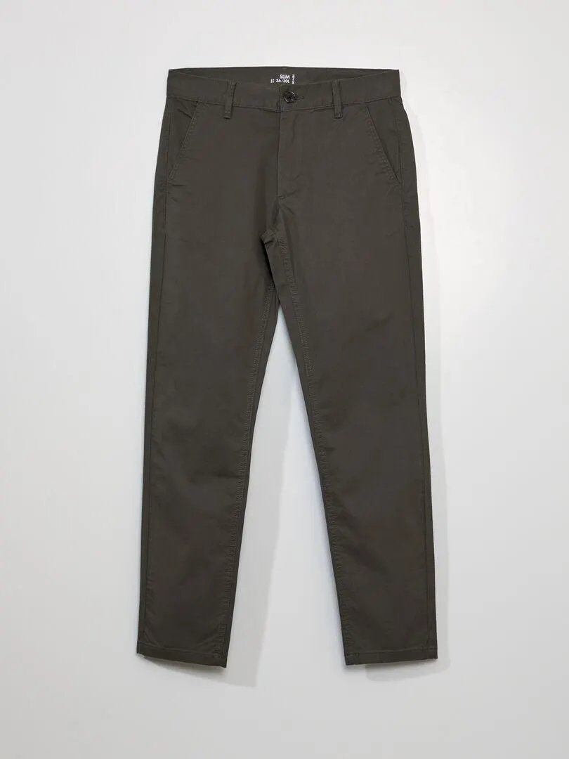 Pantaloni chino taglio slim L30 - KAKI