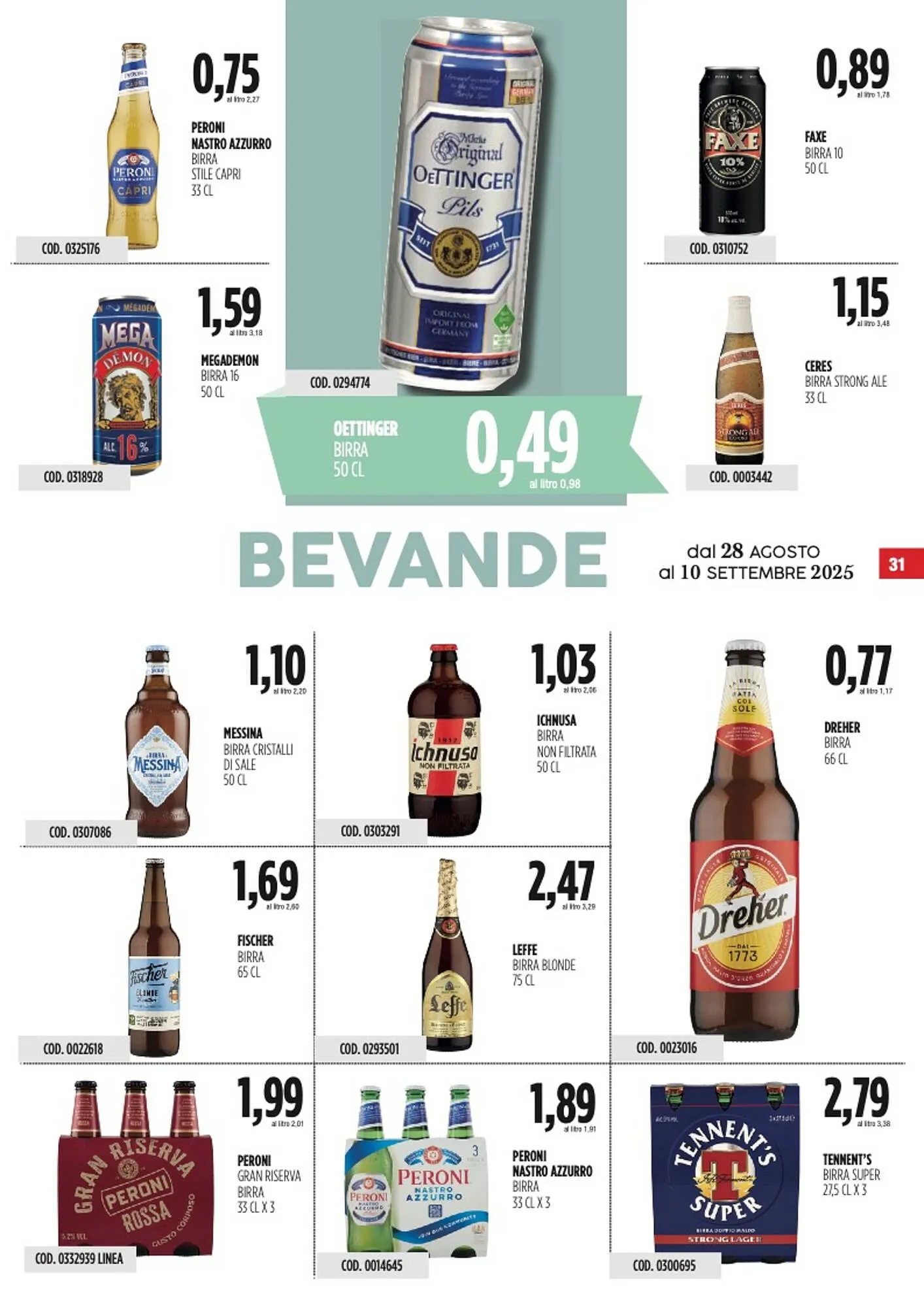 Volantino Carico Cash & Carry da 28 agosto a 10 settembre di 2025 - Pagina del volantino 31