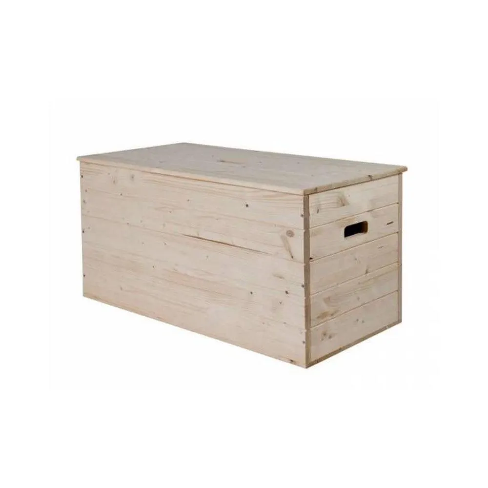 Baule In Legno Di Pino Naturale 70cm