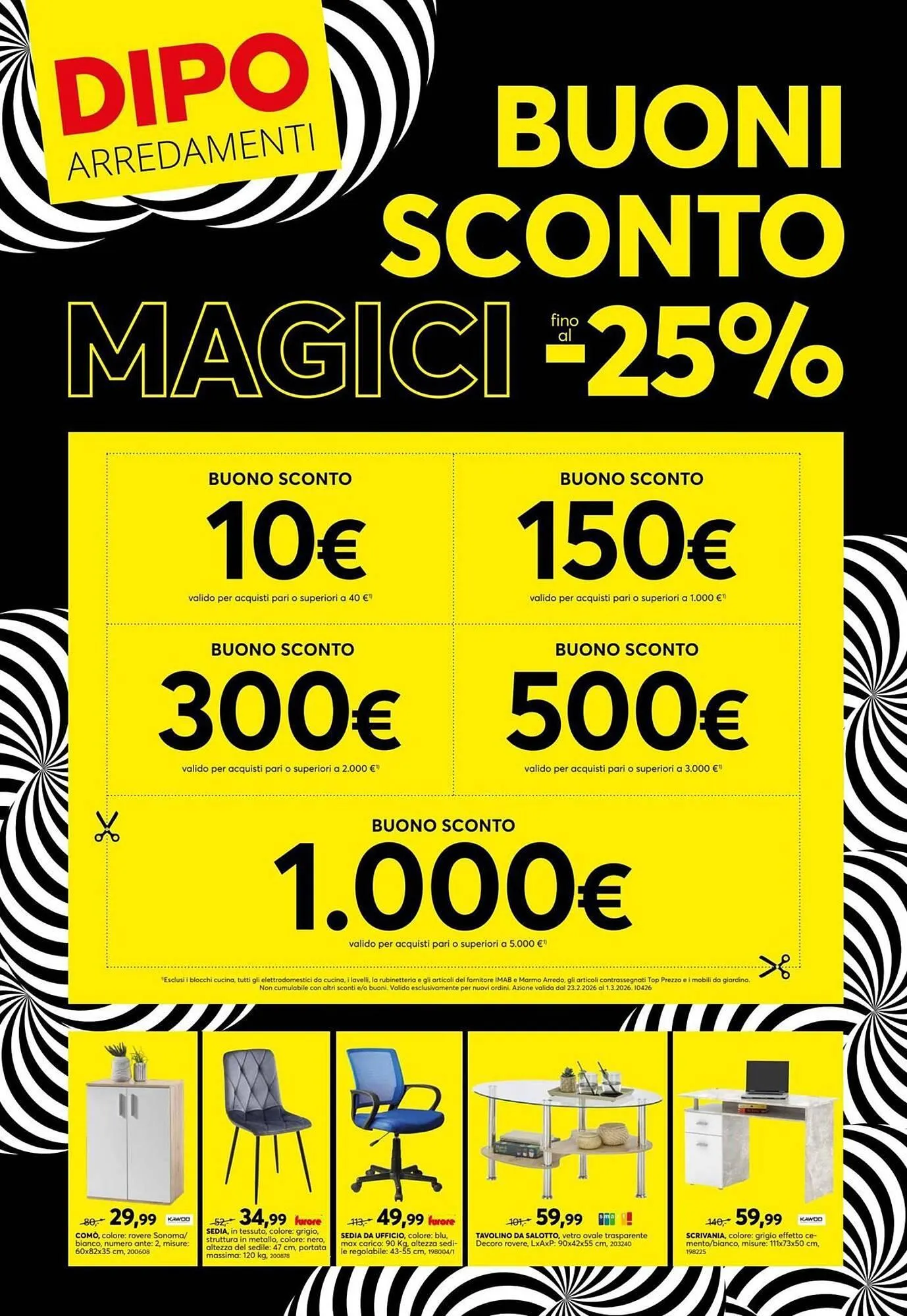 Volantino Dipo Arredamenti da 23 febbraio a 1 marzo di 2026 - Pagina del volantino 1