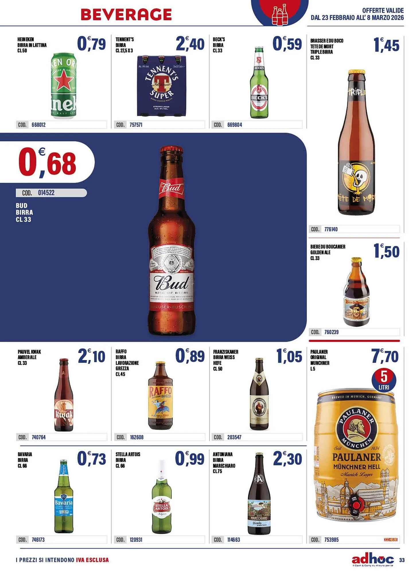 Volantino Adhoc da 23 febbraio a 8 marzo di 2026 - Pagina del volantino 33