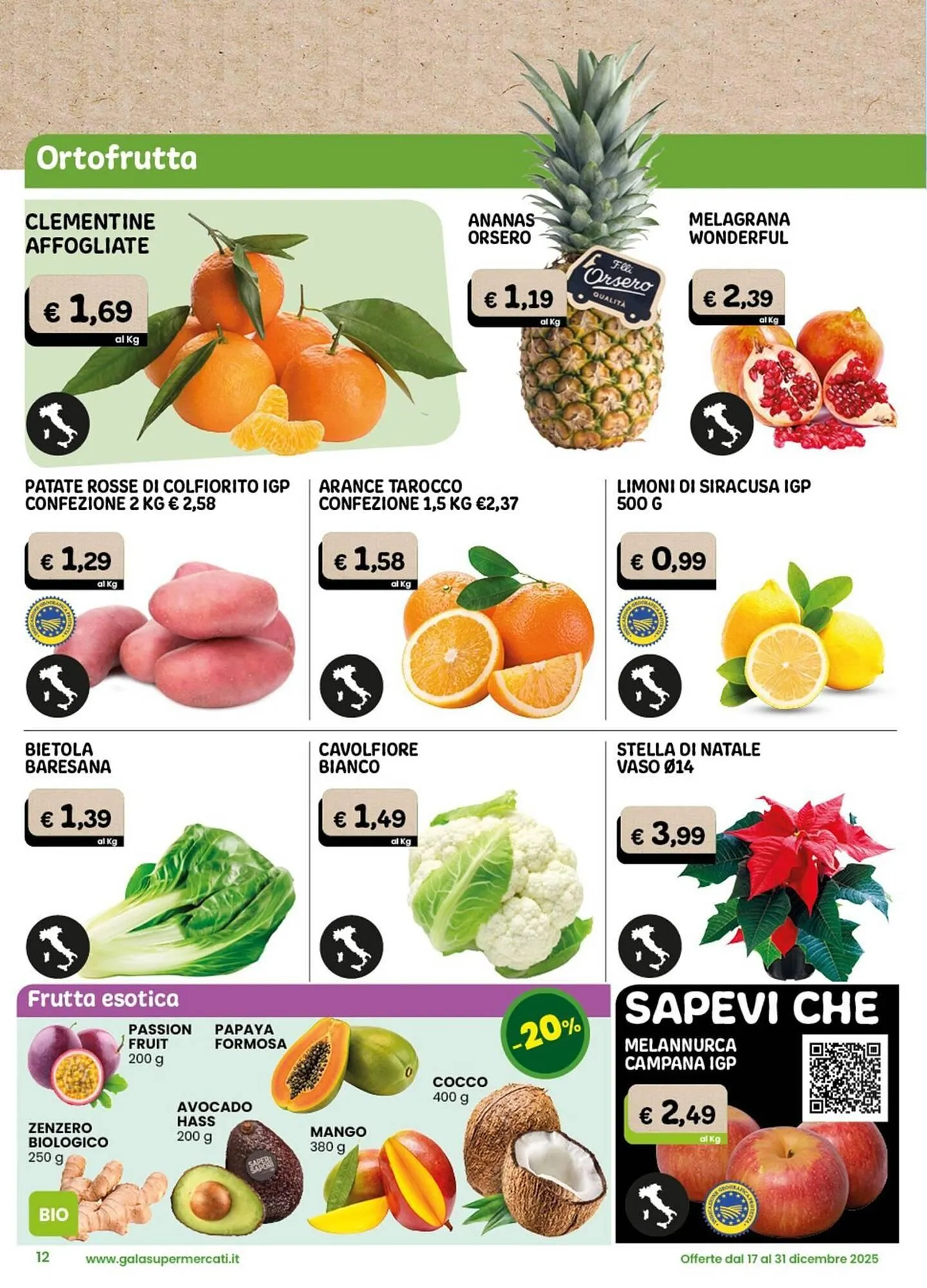 Volantino Gala Supermercati da 17 dicembre a 31 dicembre di 2025 - Pagina del volantino 12