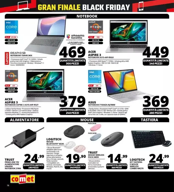 Black Friday Gran Finale da Comet! da 27 novembre a 2 dicembre di 2024 - Pagina del volantino 16