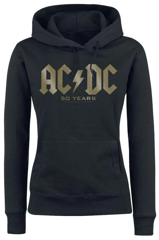 50 Years Logo | Felpa con cappuccio | nero | AC/DC