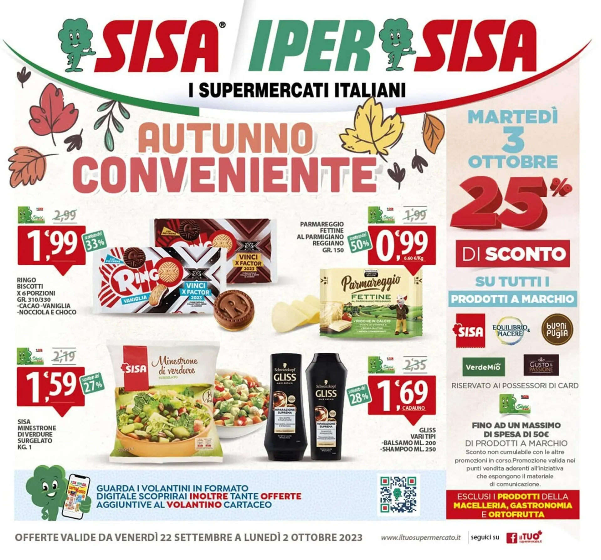 Volantino Sisa da 22 settembre a 2 ottobre di 2023 - Pagina del volantino 1