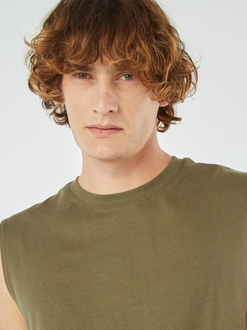 Canotta in cotone - KAKI