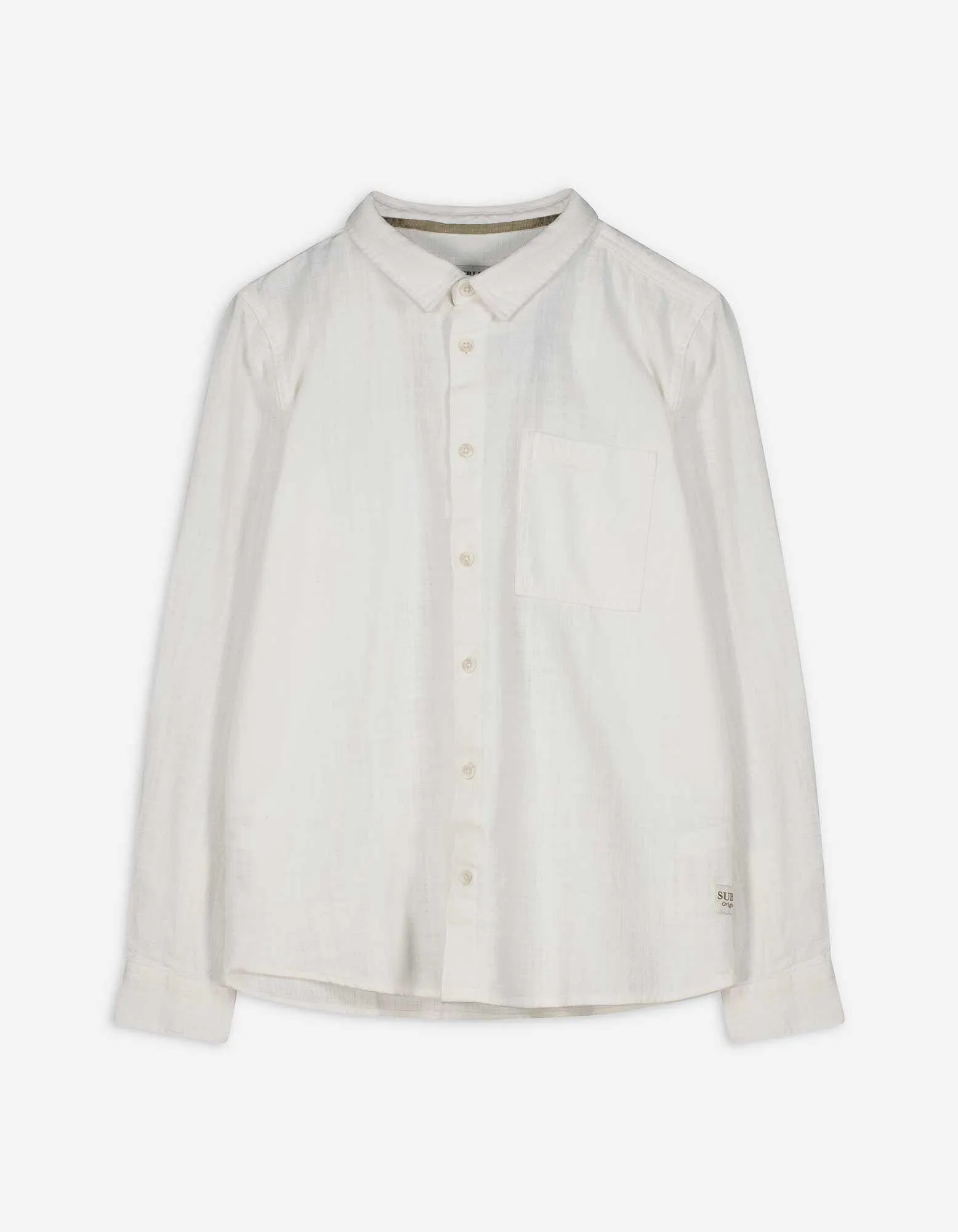 Camicia - Effetto lino - bianco