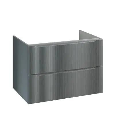 Base laterale sospesa 2 cassetti grigio polvere 79 cm