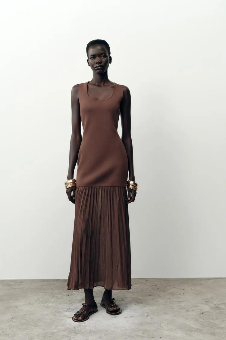 COMBINATION KNIT DRESS