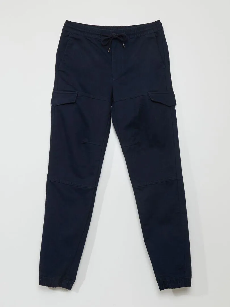 Pantaloni chino con tasche laterali - BLU