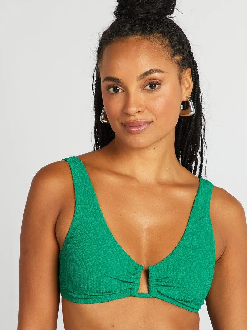 Reggiseno bikini testurizzato - VERDE