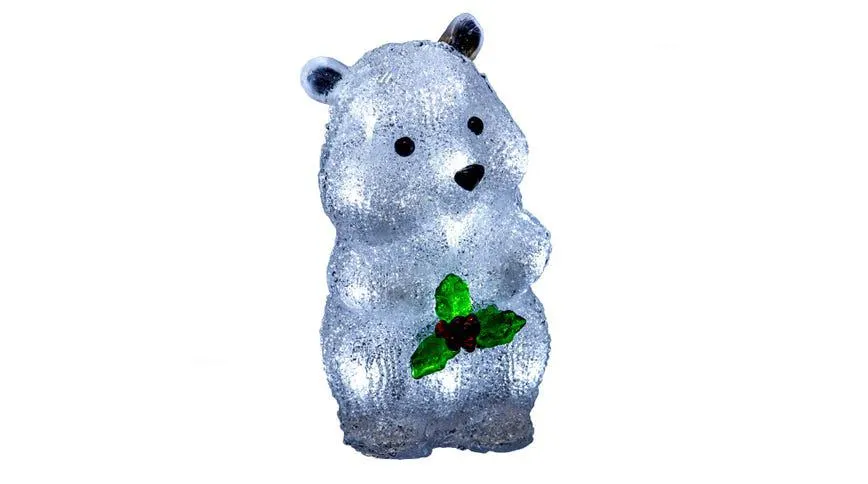 Criceto Holly decorazione natalizia LED da esterno