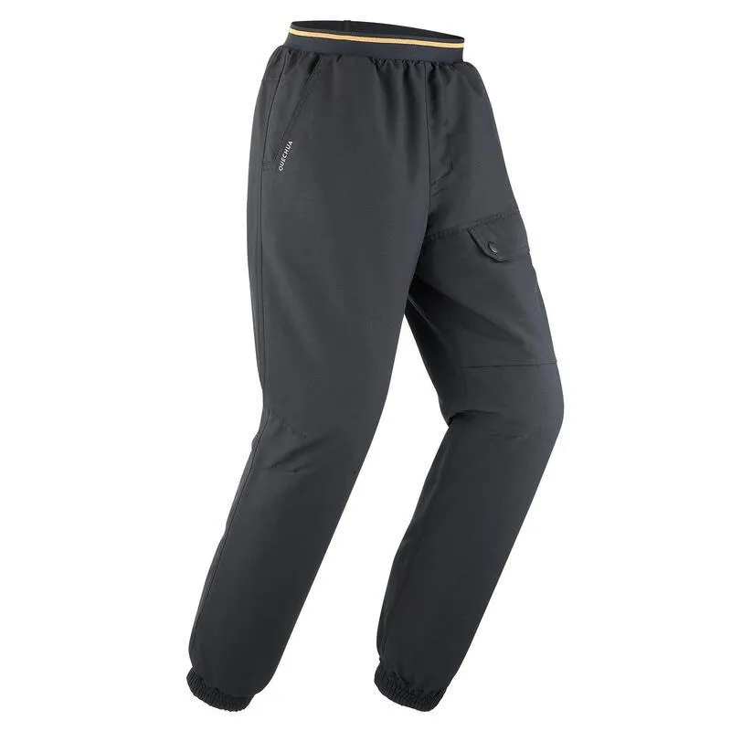 Pantalon Iarnă Călduros Hidrofob Drumeție SH100 X-WARM Gri Băieți 7-15 ani