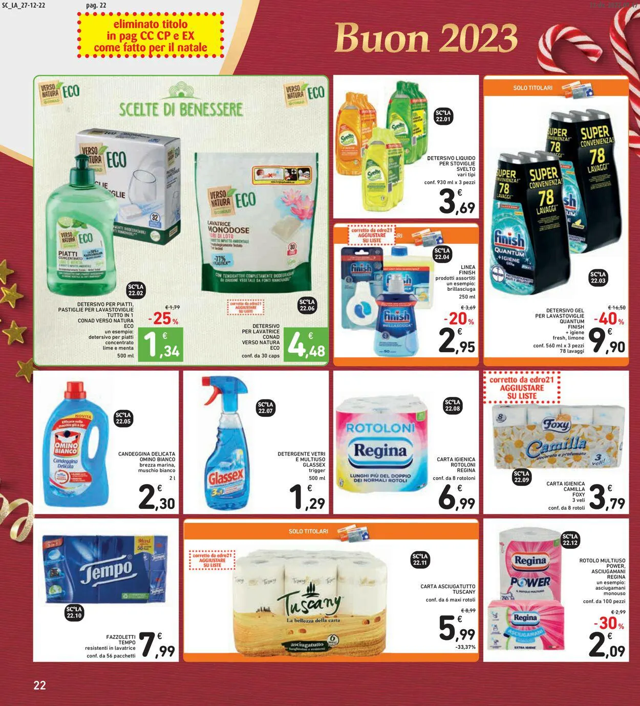Conad Volantino attuale da 22 gennaio a 6 gennaio di 2025 - Pagina del volantino 22