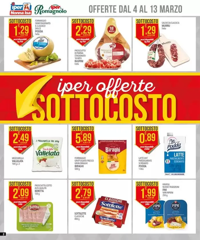 Iper offerte sottocosto da 4 marzo a 13 marzo di 2025 - Pagina del volantino 2