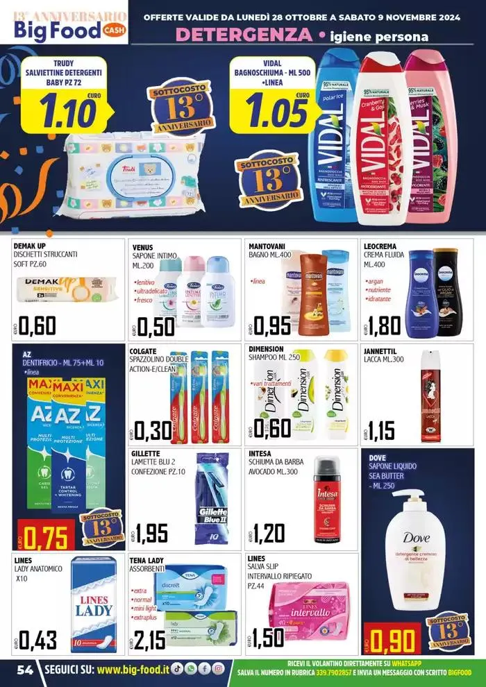 Festeggiamo il nostro 13 anniversario da 28 ottobre a 9 novembre di 2024 - Pagina del volantino 54