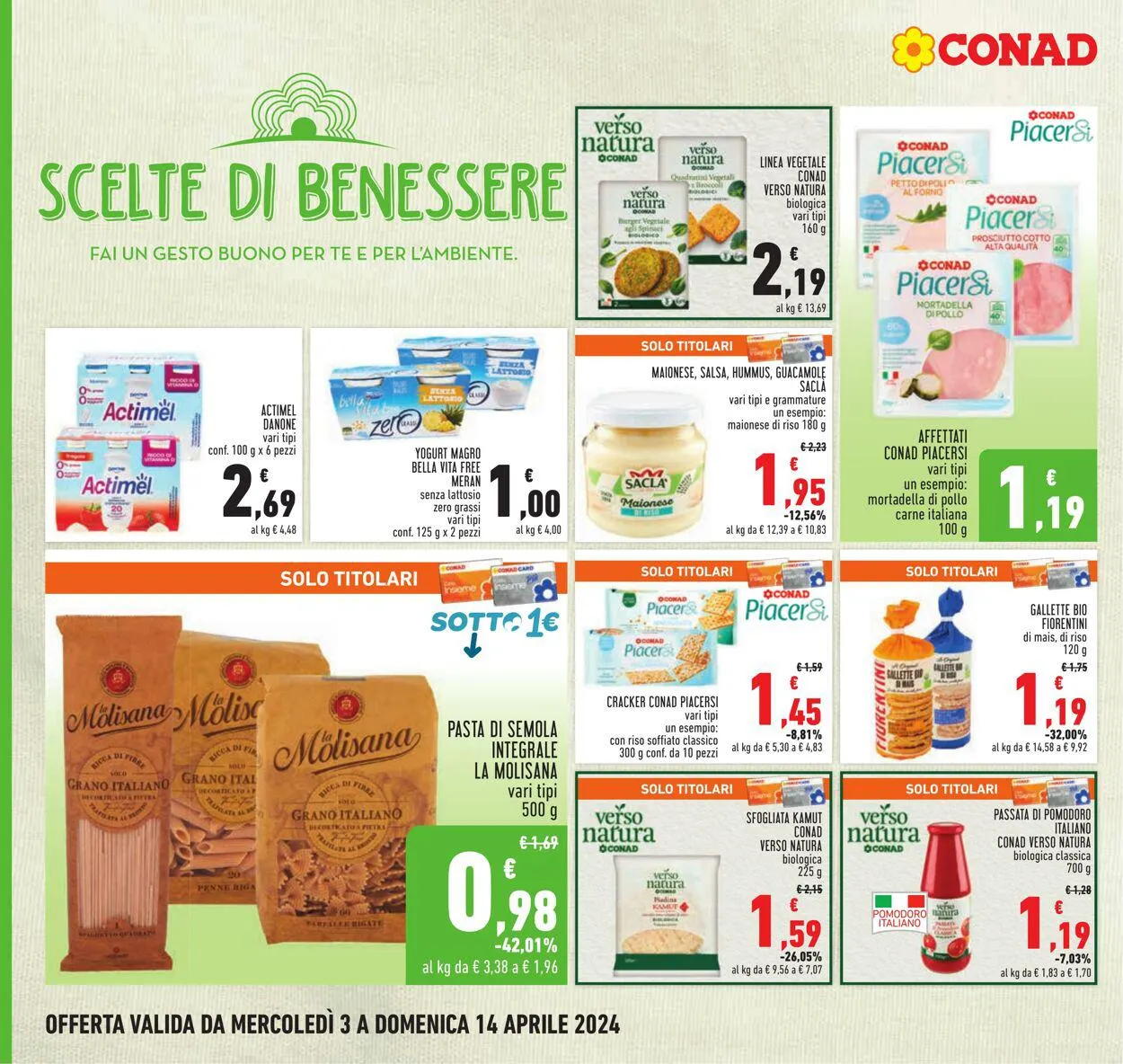 Conad - Roma Volantino attuale da 3 aprile a 14 aprile di 2024 - Pagina del volantino 14