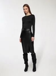 T-shirt basic maniche lunghe Nero