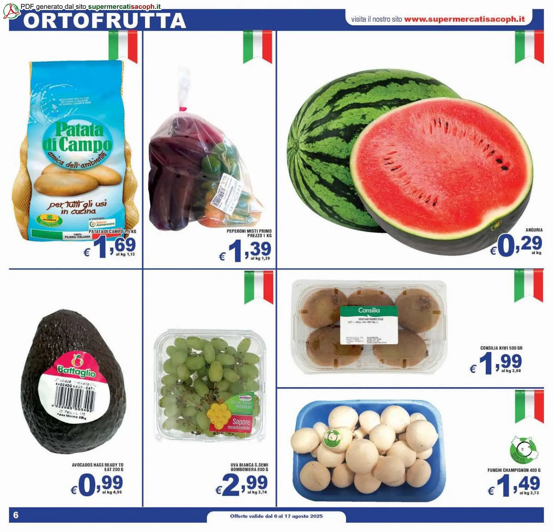Volantino Sacoph da 6 agosto a 17 agosto di 2025 - Pagina del volantino 6