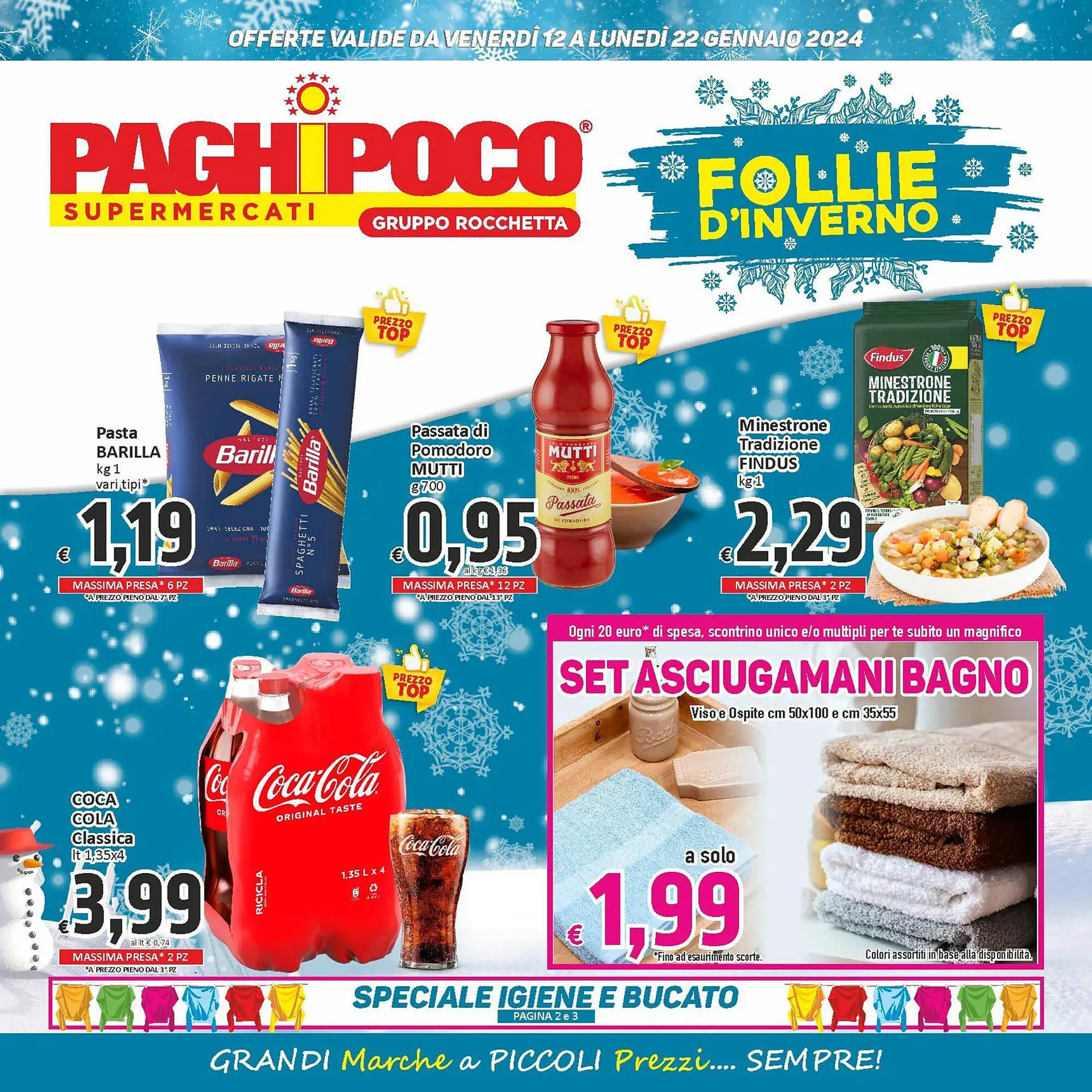 Volantino Paghi Poco da 12 gennaio a 22 gennaio di 2024 - Pagina del volantino 1