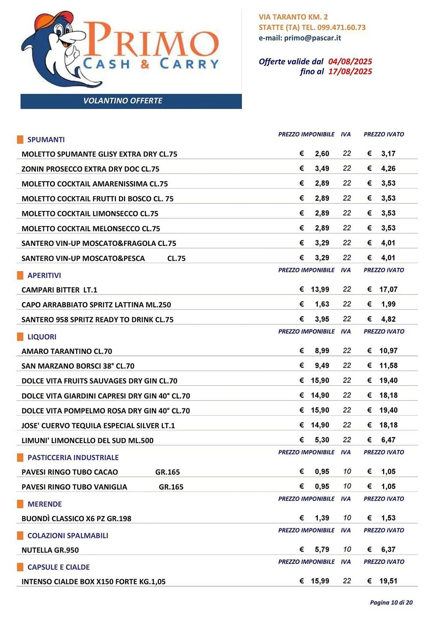 Volantino Gruppo Pascar da 4 agosto a 17 agosto di 2025 - Pagina del volantino 10
