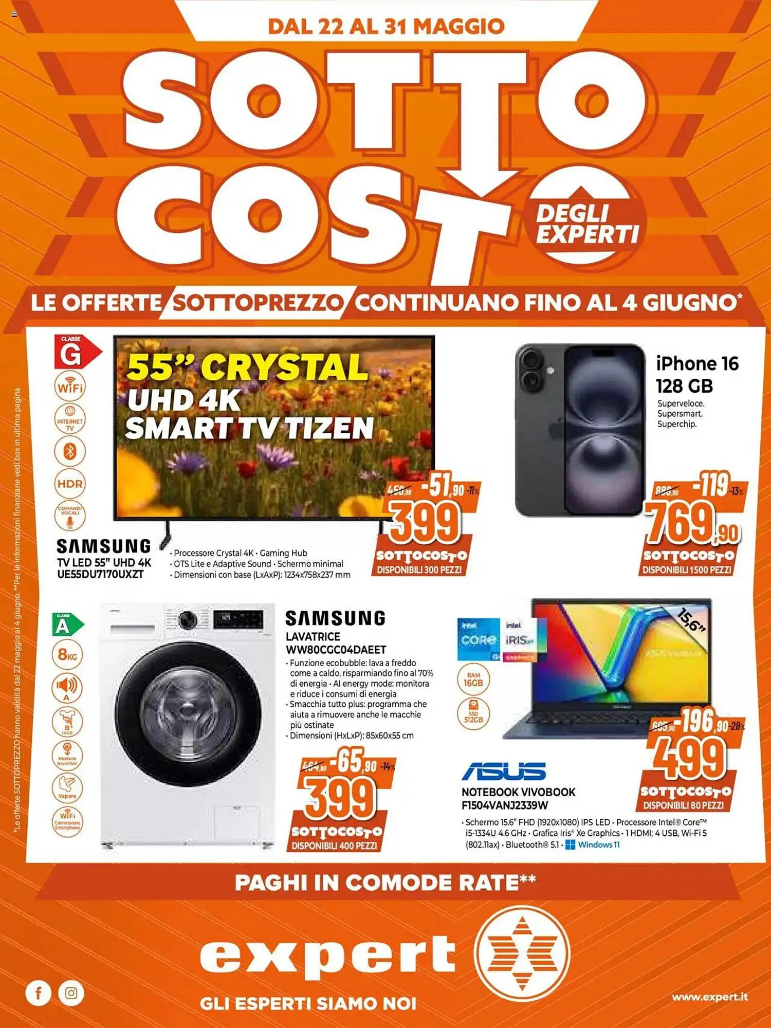 Volantino Expert da 22 maggio a 31 maggio di 2025 - Pagina del volantino 1