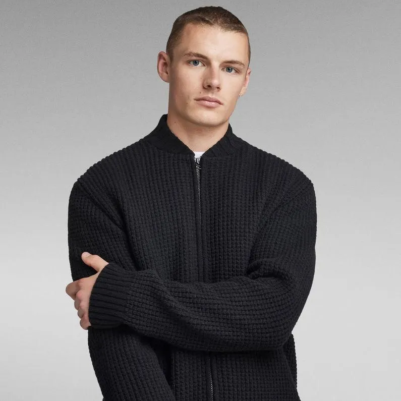 Chunky Zip Cardigan Knit