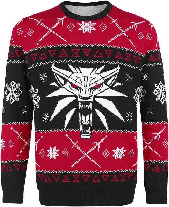 Dreaming Of A White Wolf | Christmas jumper | nero | The Witcher