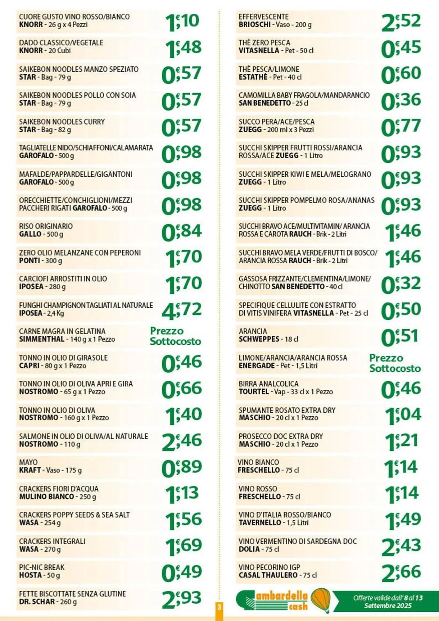 Volantino Gambardella Cash da 8 settembre a 13 settembre di 2025 - Pagina del volantino 3