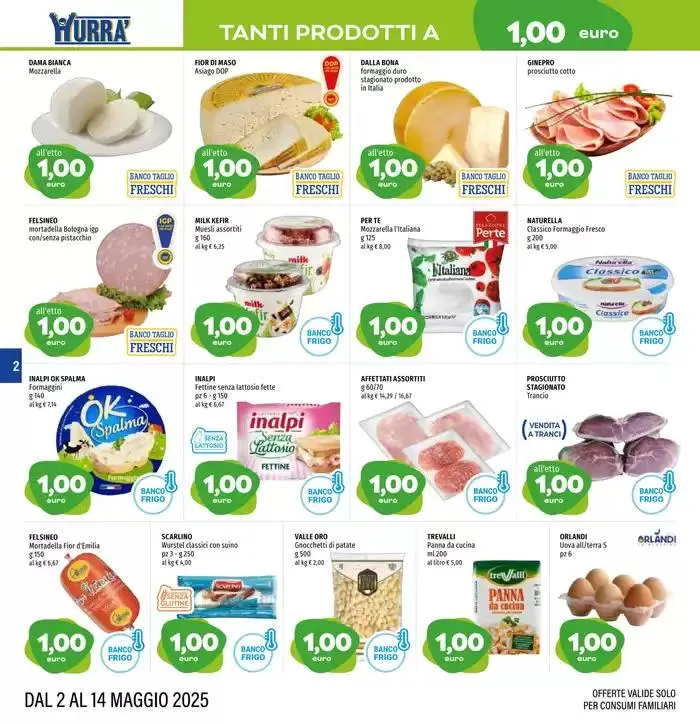 Tanti prodotti a 1.00 1.50 2.00 da 2 maggio a 14 maggio di 2025 - Pagina del volantino 1