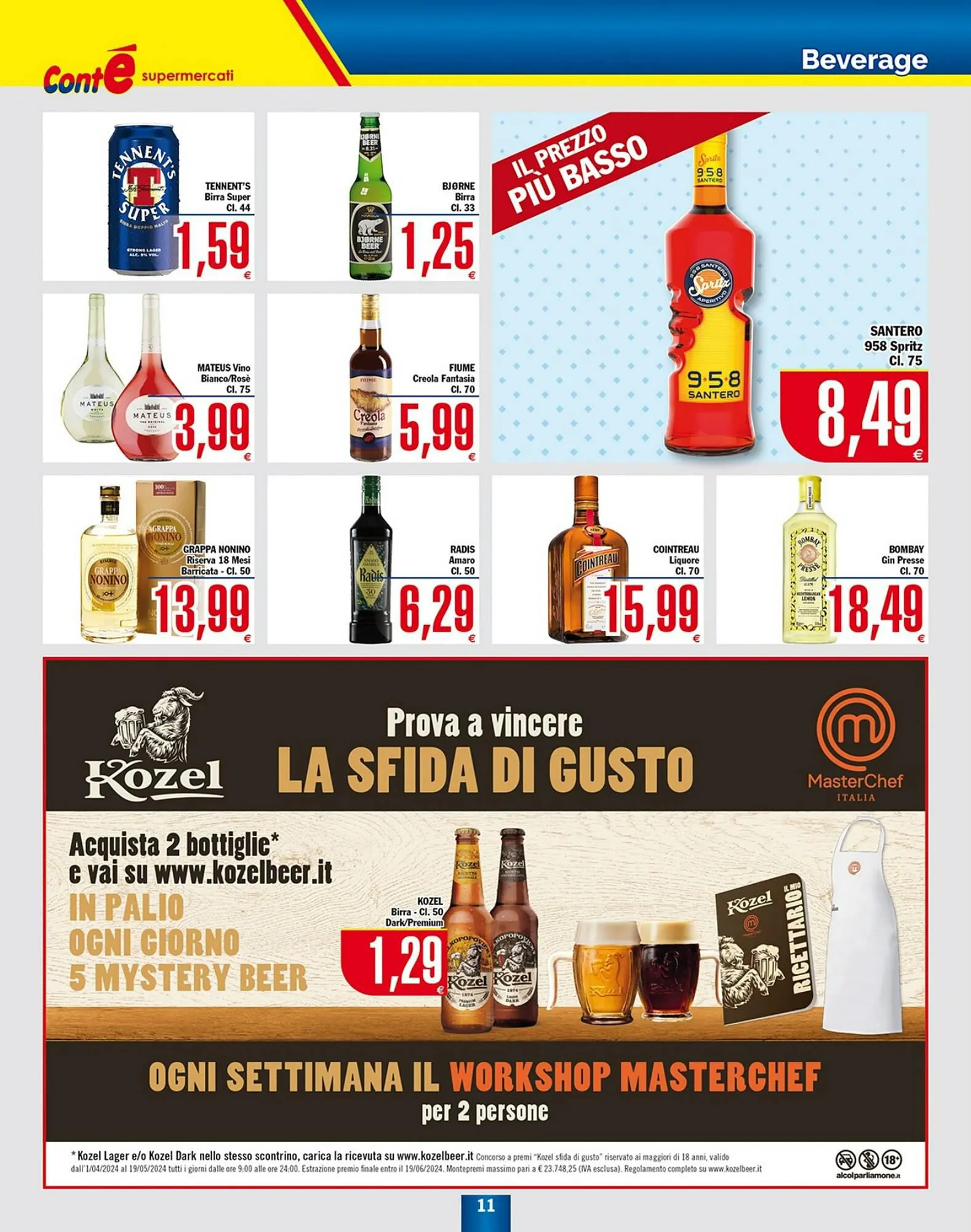 Volantino Conté Supermercati da 2 aprile a 10 aprile di 2024 - Pagina del volantino 11