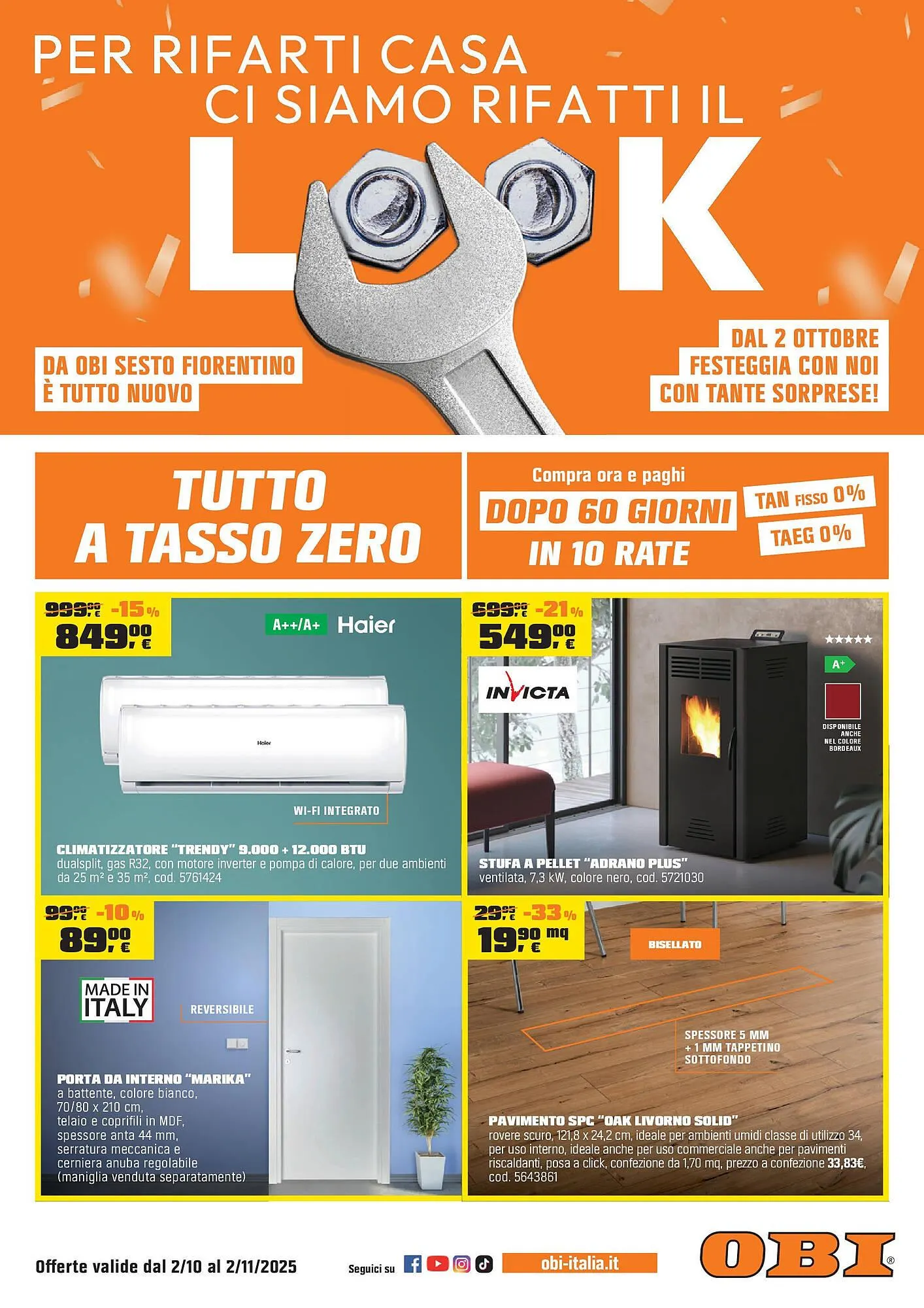 Volantino OBI da 1 ottobre a 26 ottobre di 2025 - Pagina del volantino 1