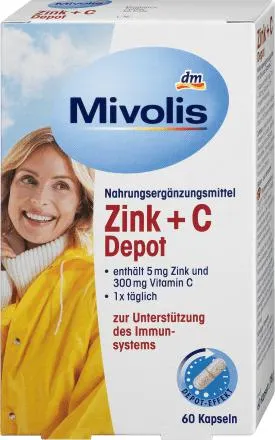 Integratore alimentare con zinco + vitamina C, 38 g