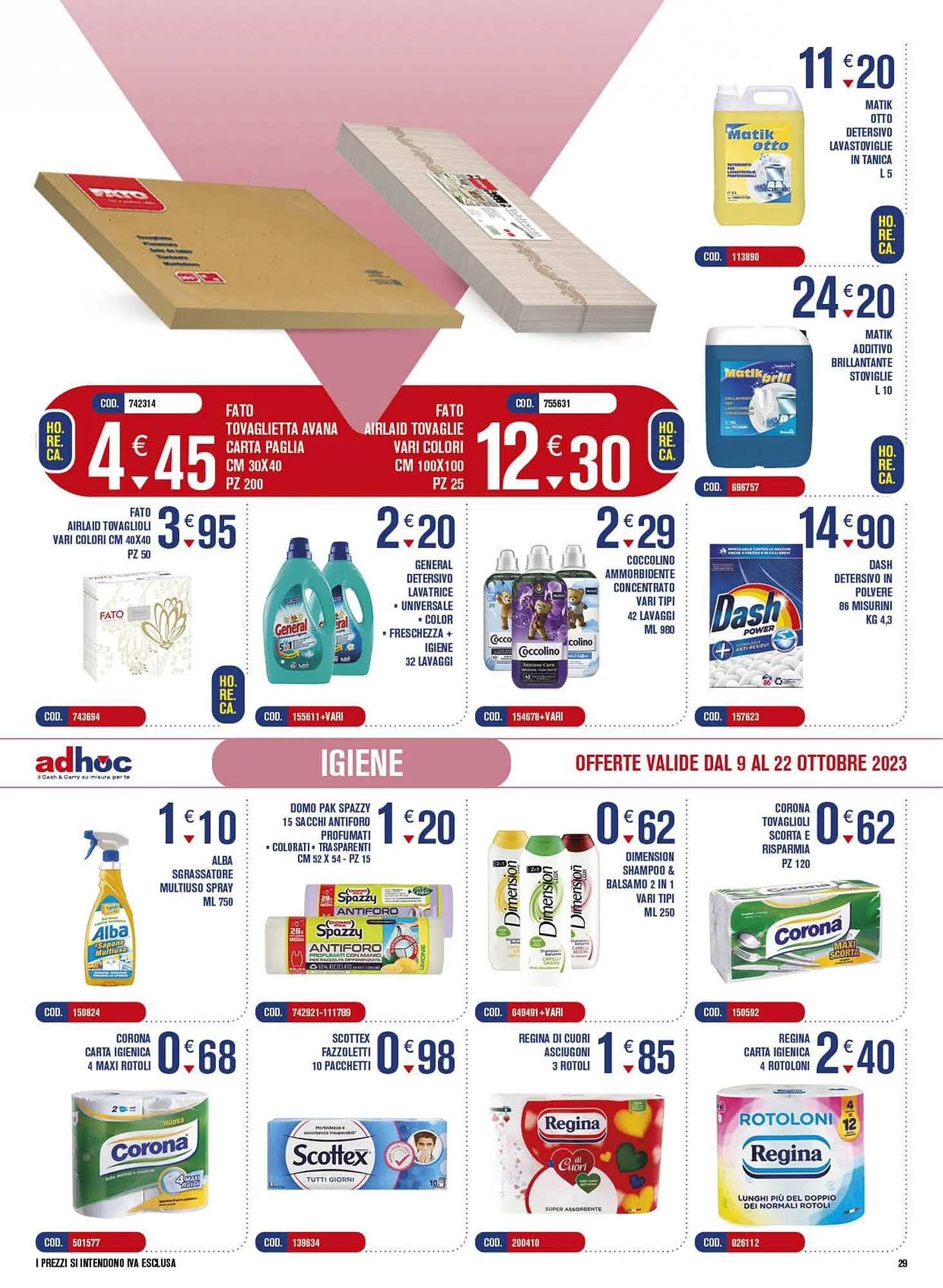 Volantino Adhoc da 9 ottobre a 22 ottobre di 2023 - Pagina del volantino 29